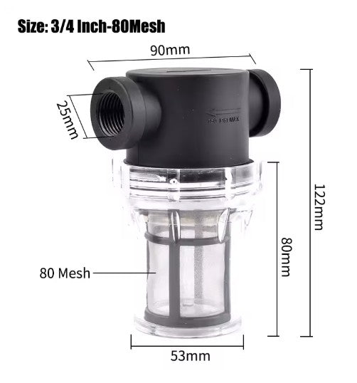 FrozenTubs® Meshfilter 80 Mesh 3/4 inch